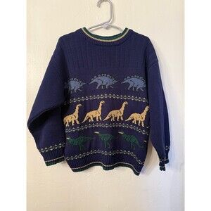 Vintage dinosaur blue sweater crewneck